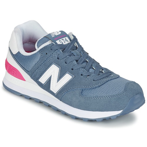 basket basse new balance wl574 gris blanc rose